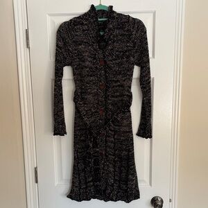 BCBG Maxazria Long Knit Cardigan Sweater Dress Sz M